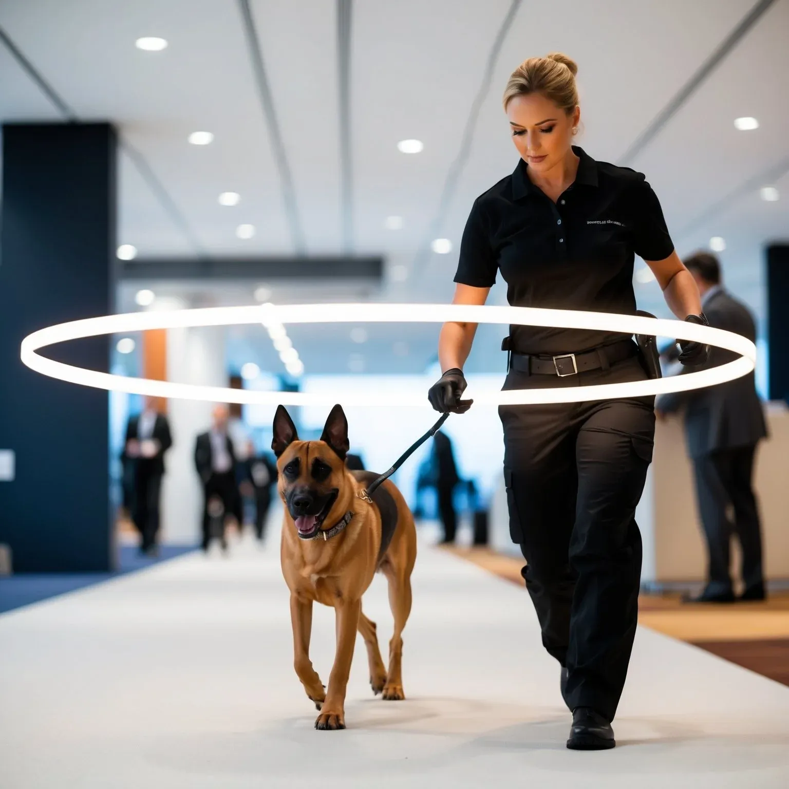 AI-generated image: night surveillance and property protection