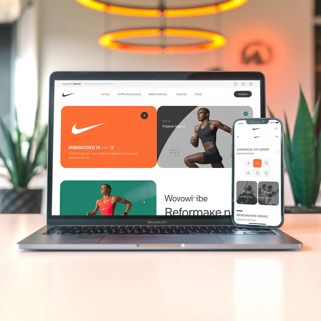 Laptop and smartphone with responsive website