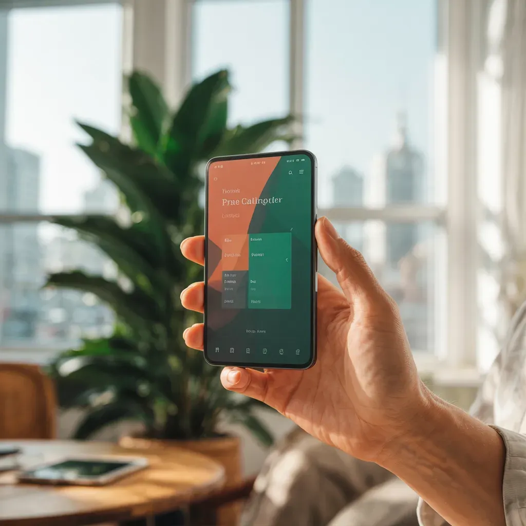 Smartphone com interface de CMS