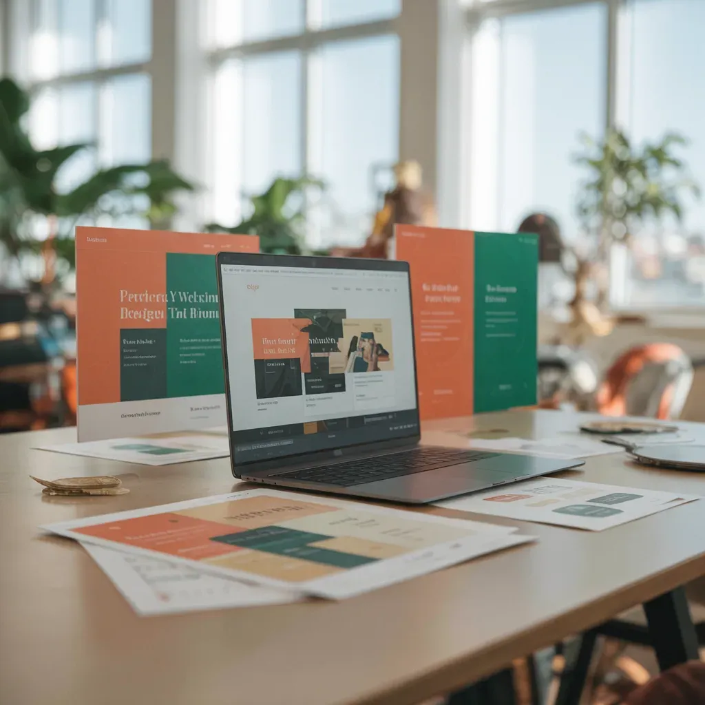Web design prototype displays