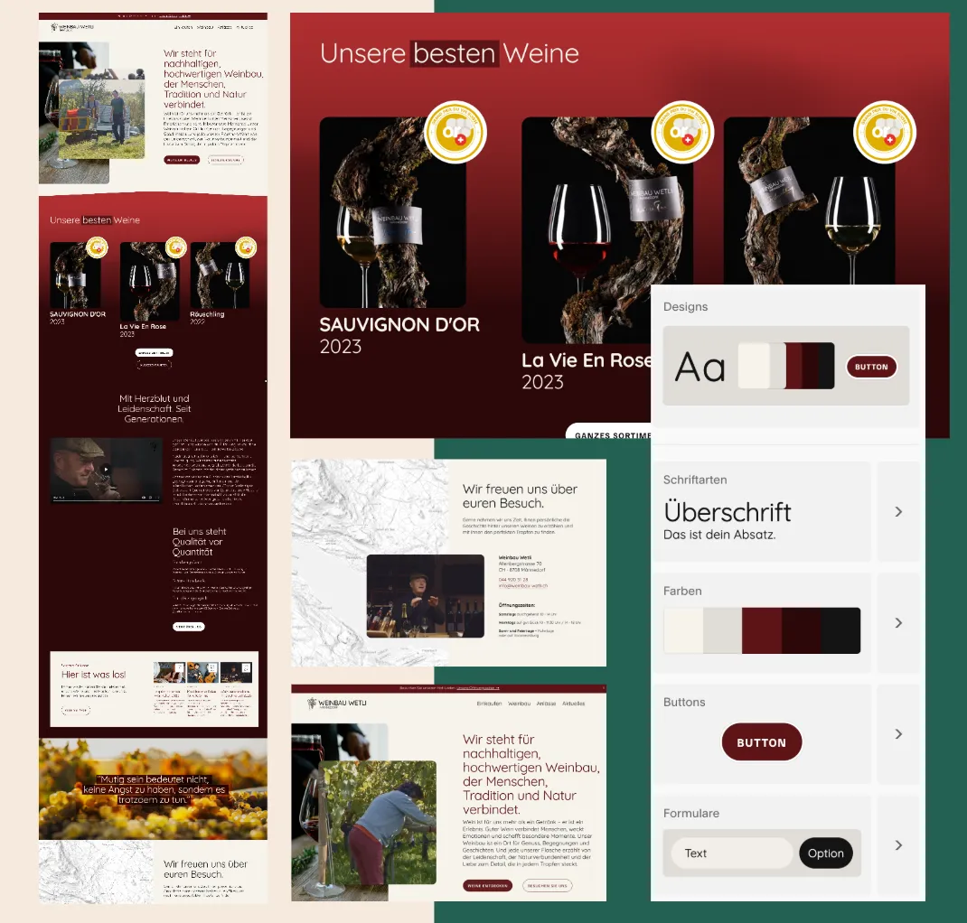 Design variant grounded for Wetli winegrowing