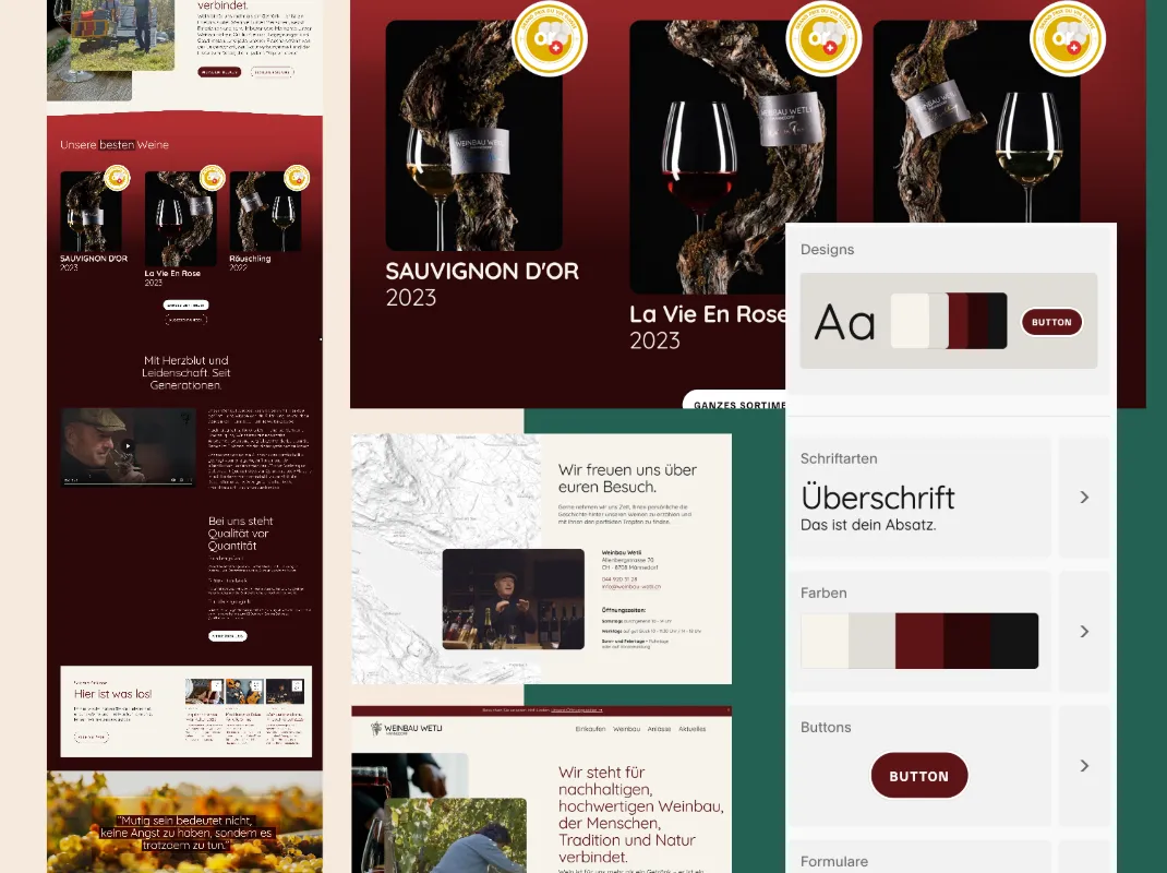 Design variant grounded for Wetli winegrowing