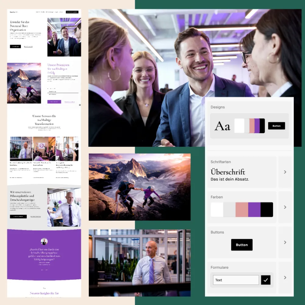 Design-Präsentation für die neue Rrevival Webseite
