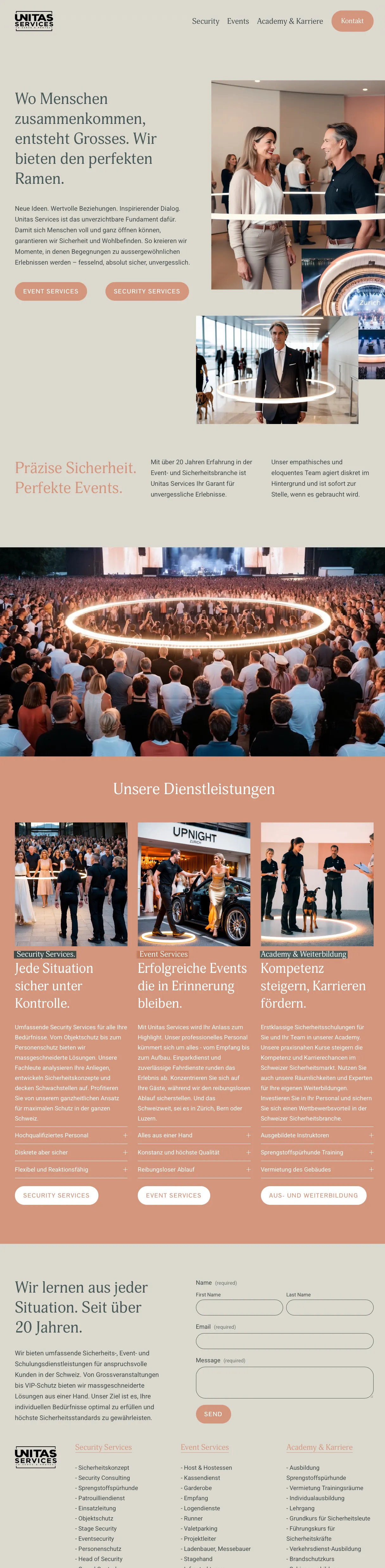 The Secure Circle design prototype for Unitas Services