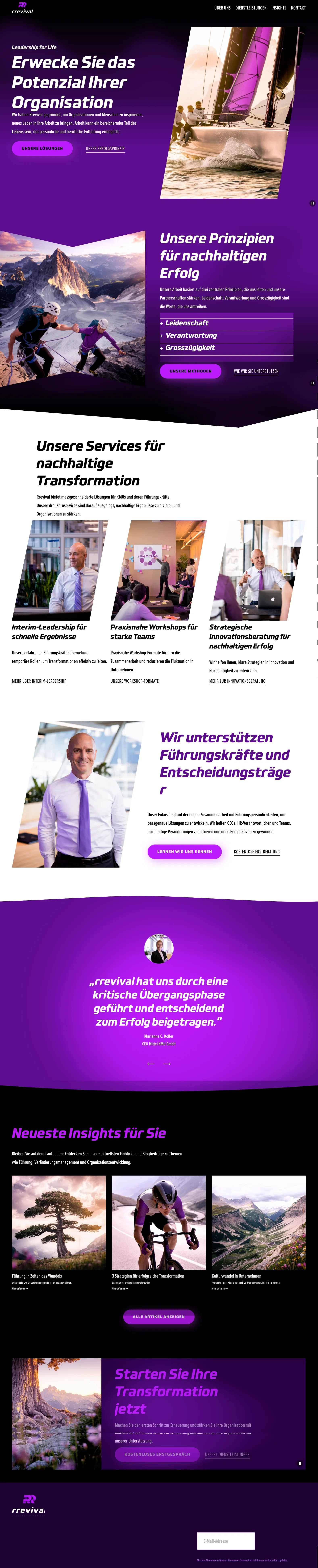 Designprototyp Pathfinder für Rrevival – Mobilansicht