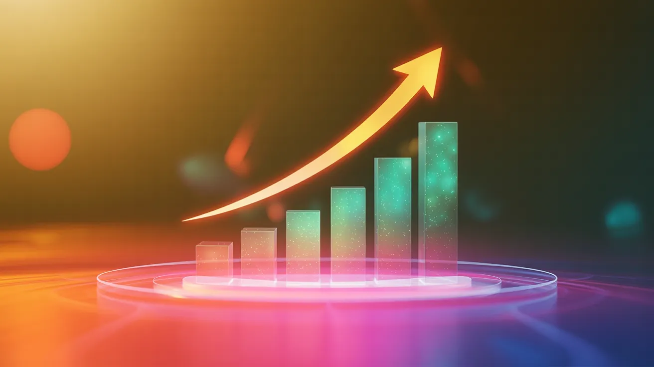 Rising bar chart symbolising efficiency gains