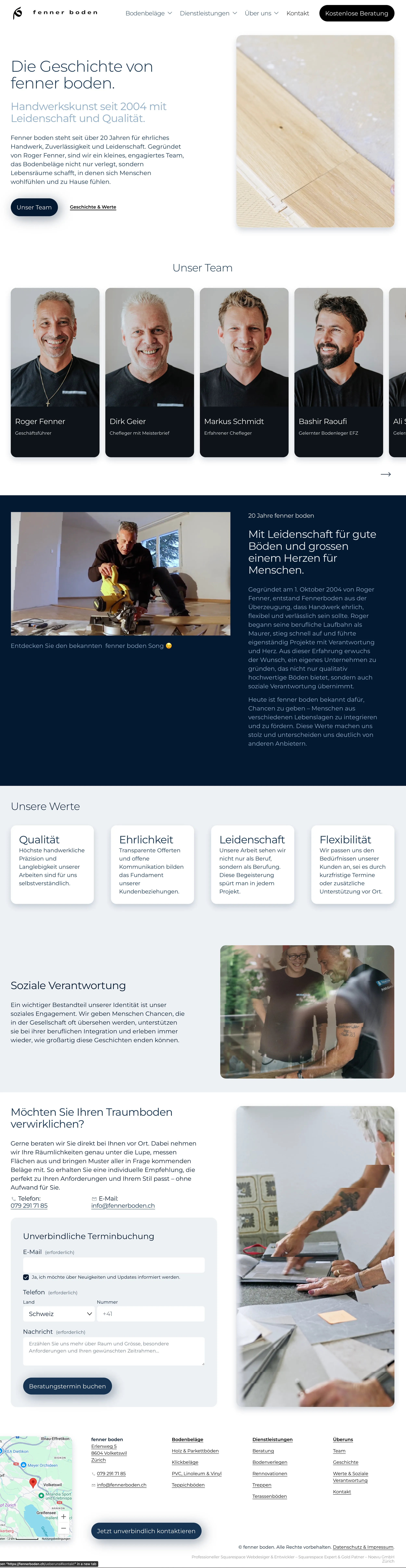 Melhor site de artesão – projeto de referência Fennerboden