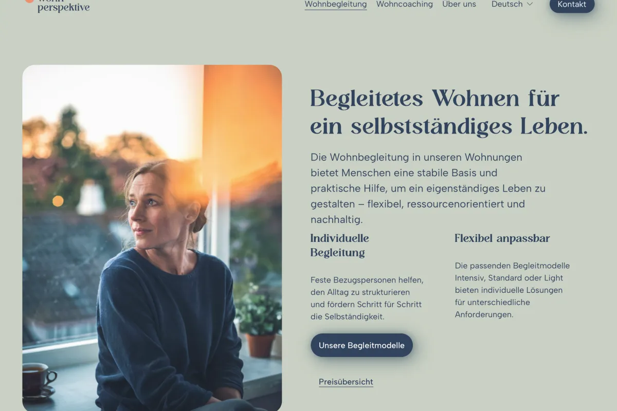 Realistisches Bild einer Frau auf einer Schweizer Webseite, erstellt mit Google Gemini Image Generation