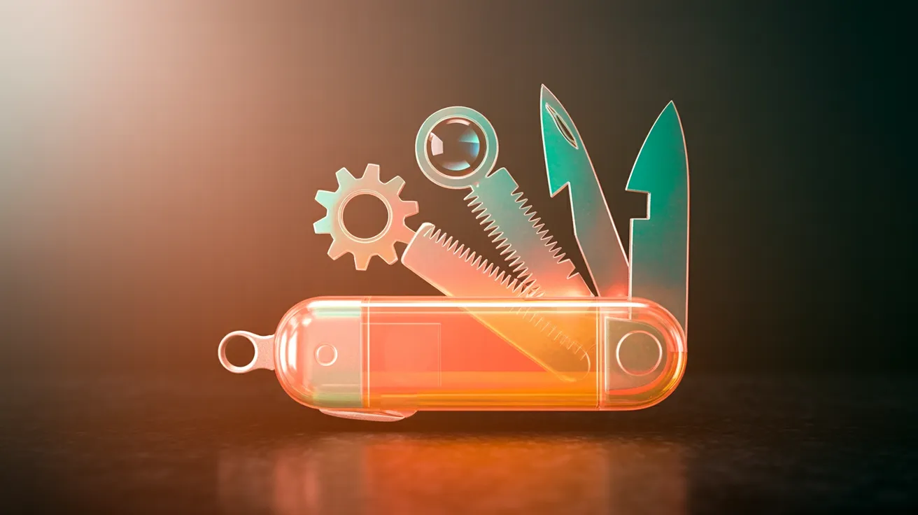 AI-Tools für Schweizer KMU – eine futuristische Darstellung mit Schweizer Elementen