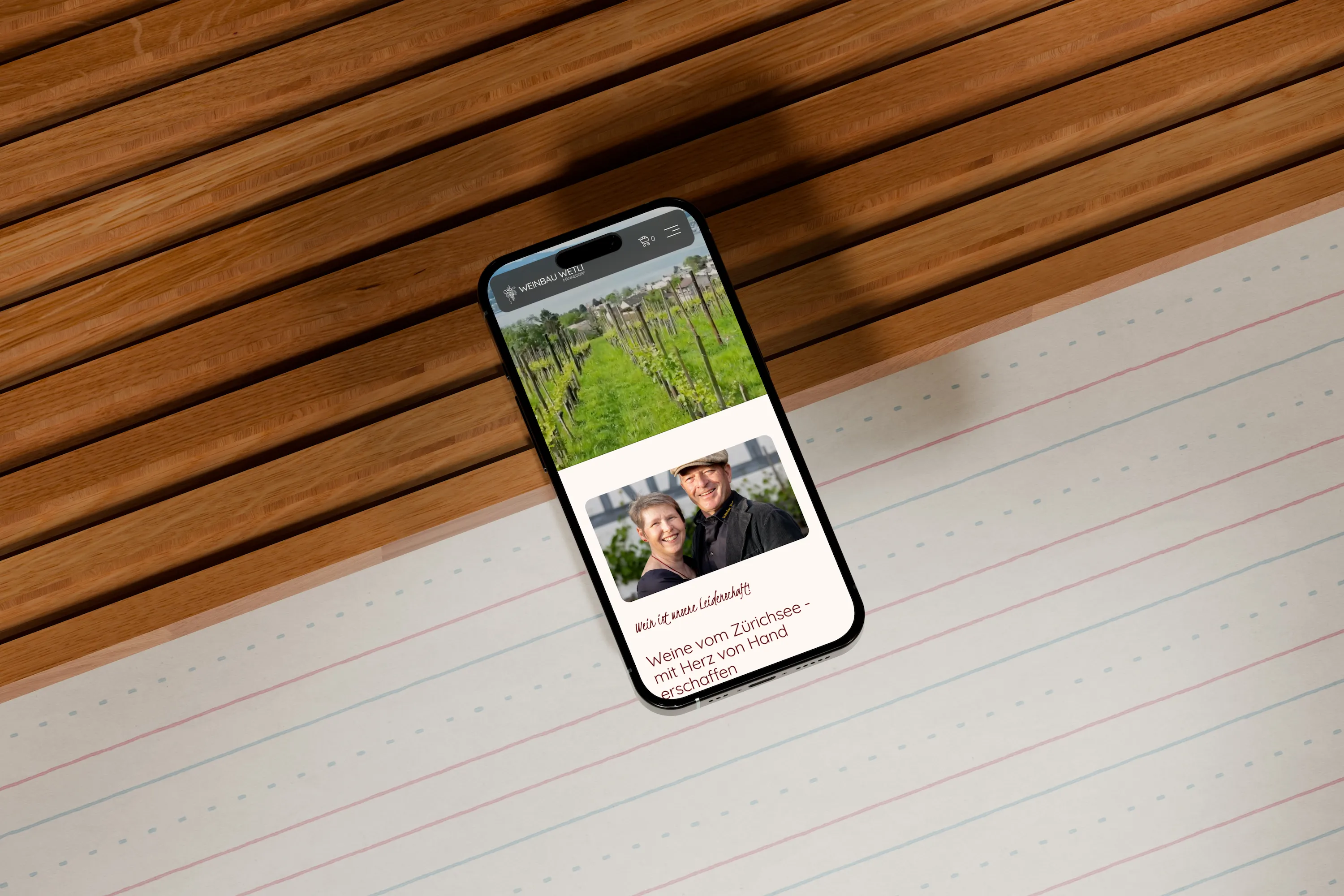 Neue Weingut und Winzer Webseite für Weinbau Wetli am Zürichsee