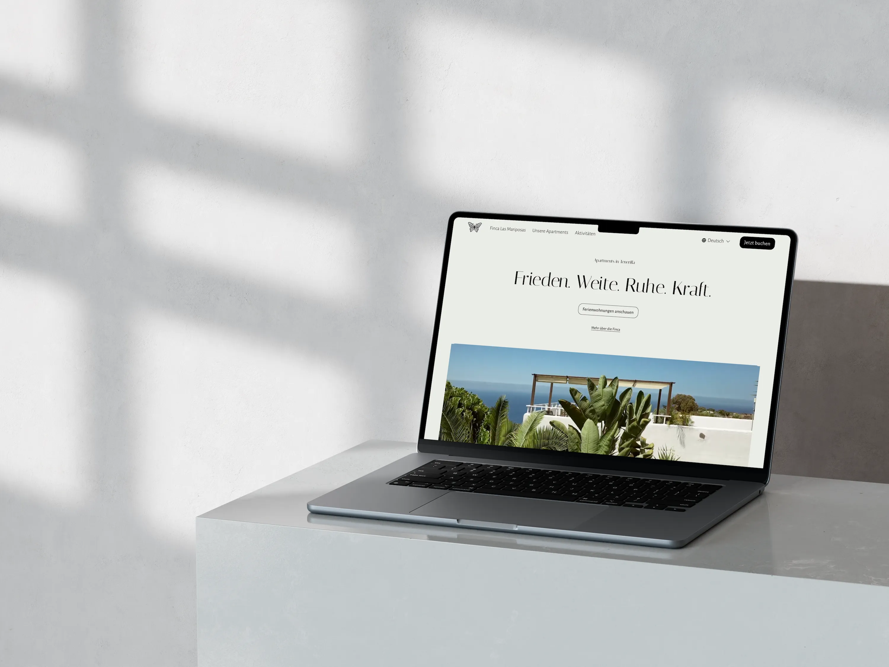 Reformulação do site de apartamentos de férias – Finca Las Mariposas em Tenerife