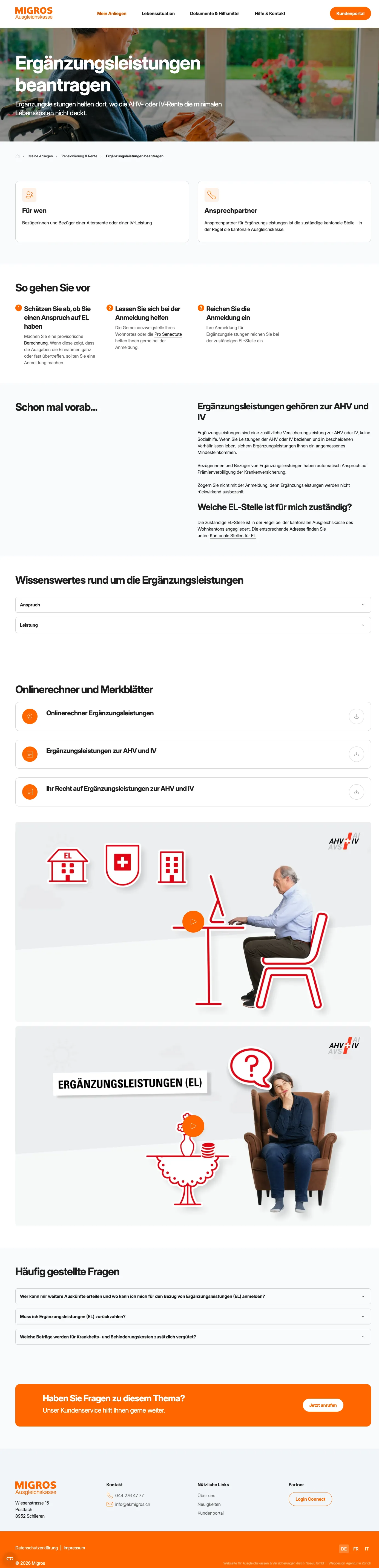 Informative detail page