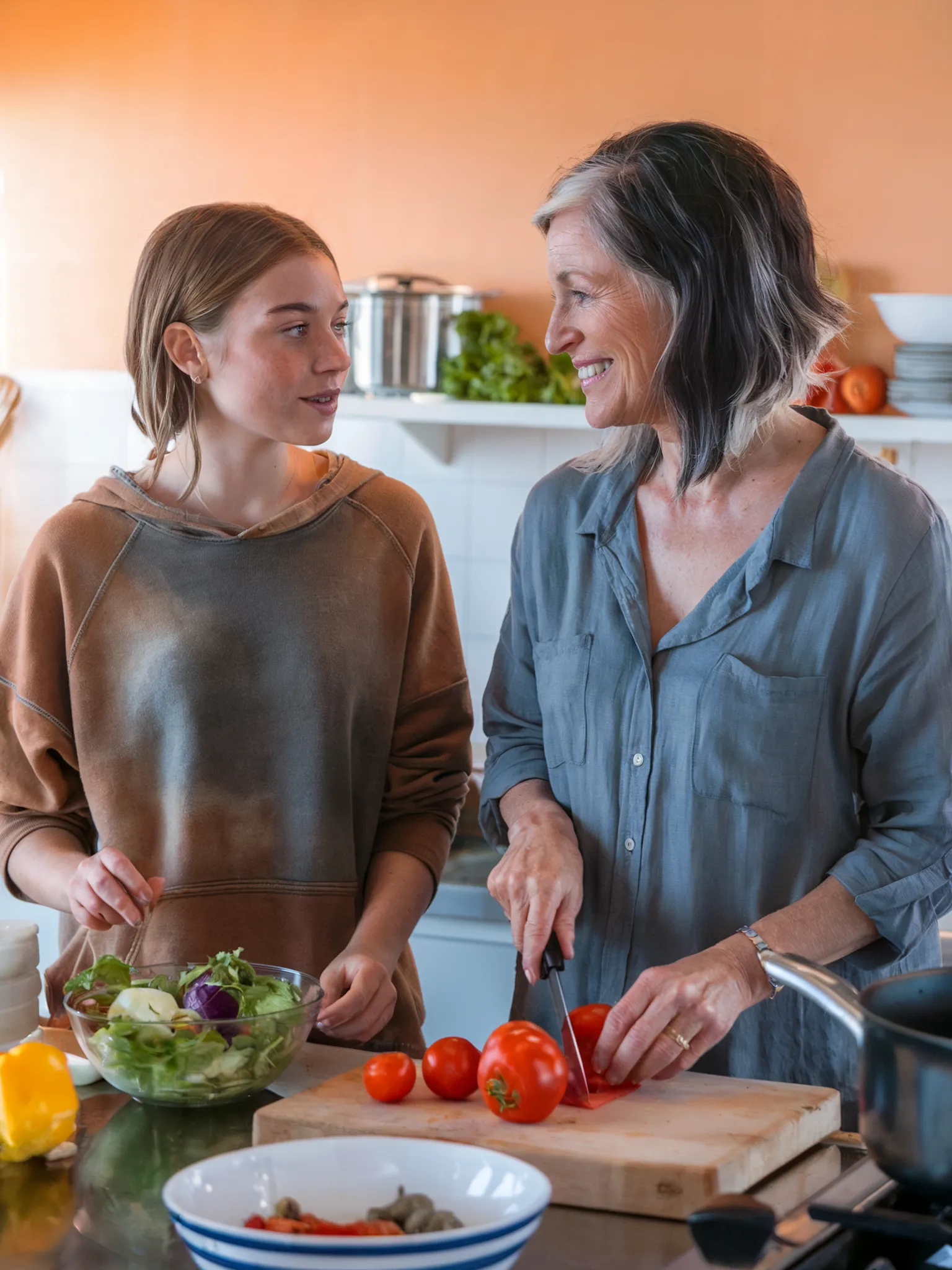 AI-generiertes Bild – Person in warmem Licht