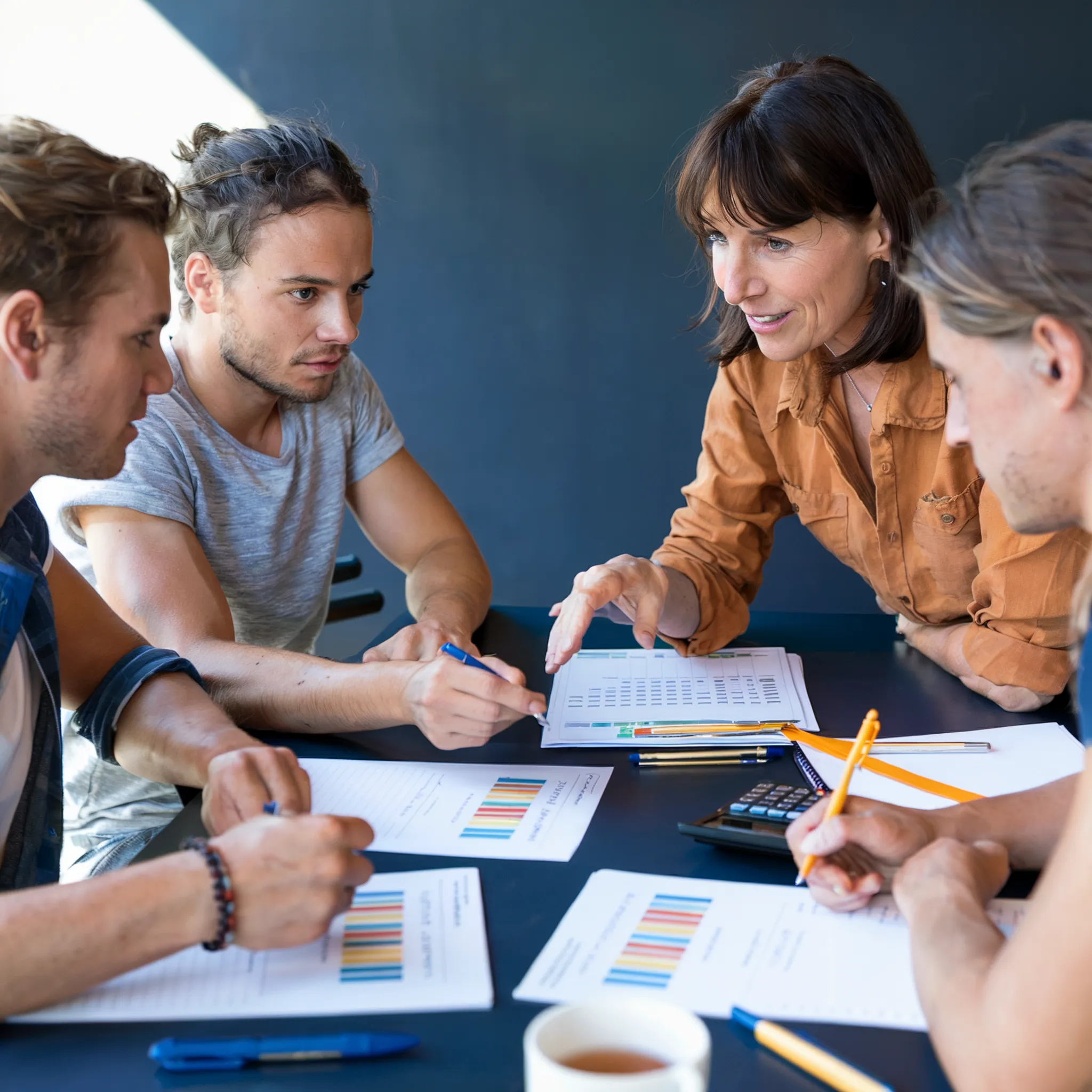 AI-generiertes Bild – Zwei Personen im Gespräch