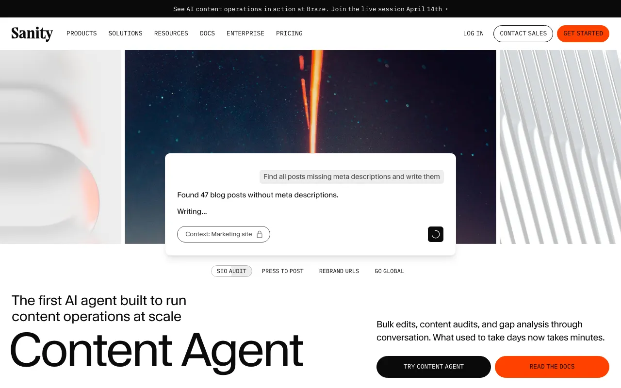 Sanity Content Agent — KI-Assistent für Inhaltsoperationen mit Chat-Interface