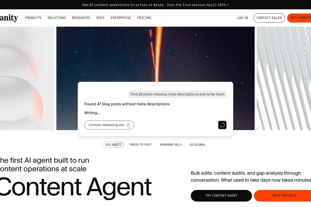 Sanity Content Agent — AI assistant for content operations with chat interface