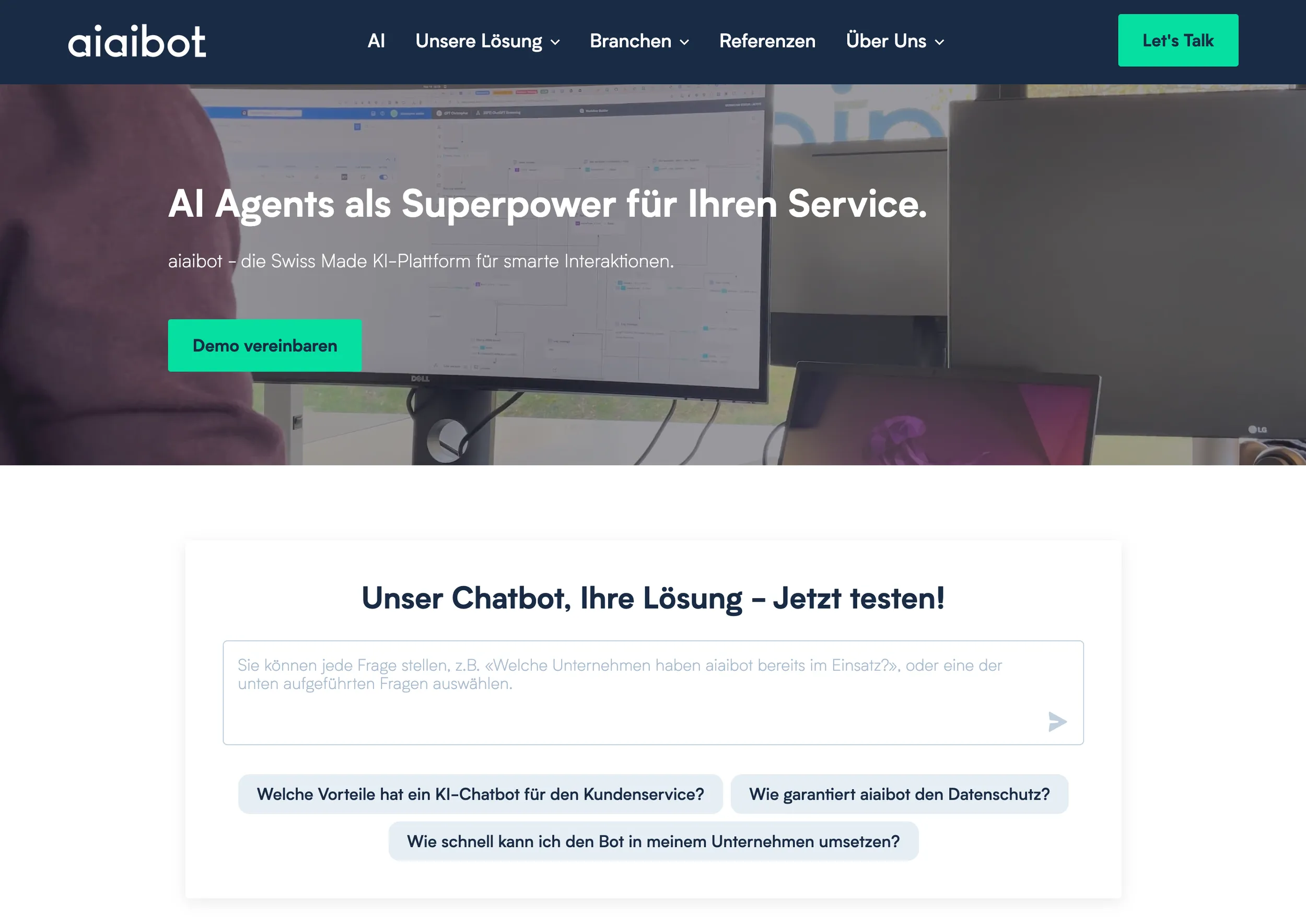 Schweizer KI Bot – aiaibot für den automatisierten Kundendialog