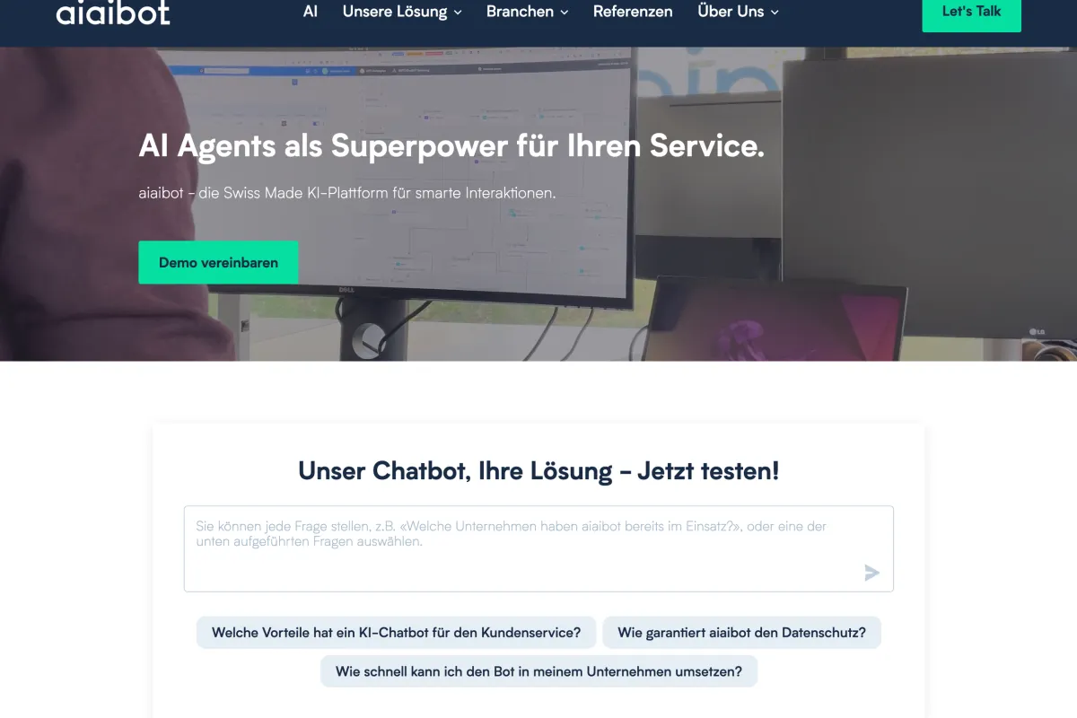 Schweizer AI Bot – aiaibot für den automatisierten Kundendialog