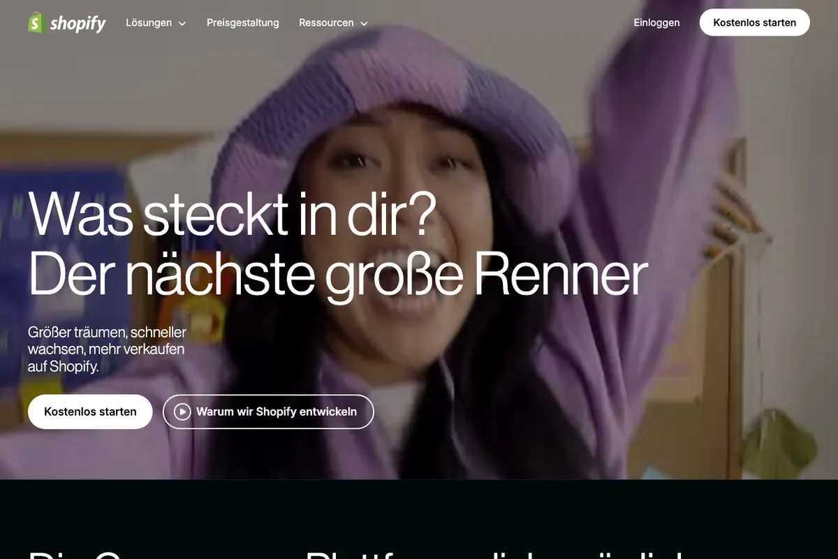 Shopify E-Commerce-Plattform — Startseite für den Schweizer Markt mit nativer TWINT-Integration