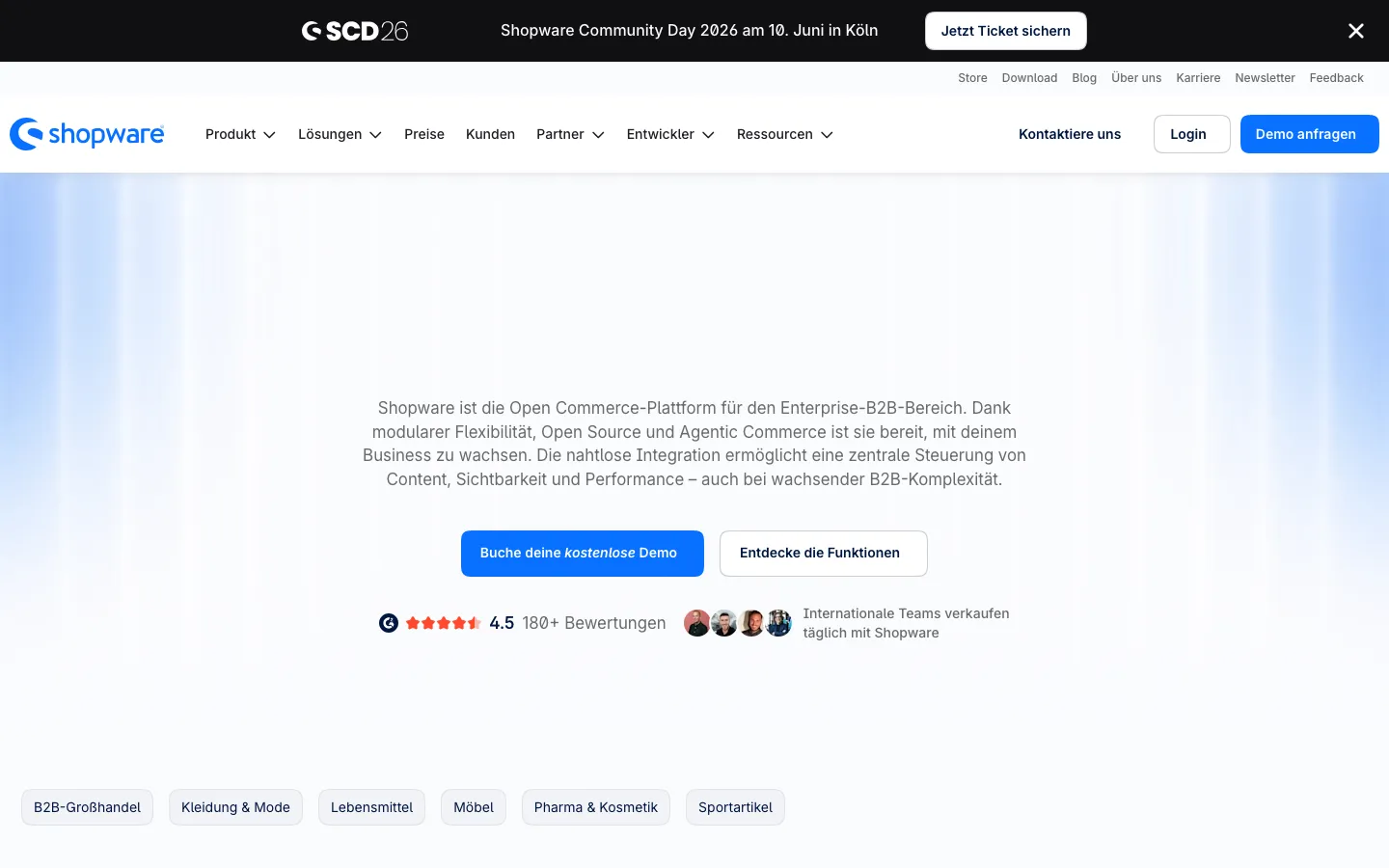 Plataforma de e-commerce Shopware — Solução open source para o mercado DACH