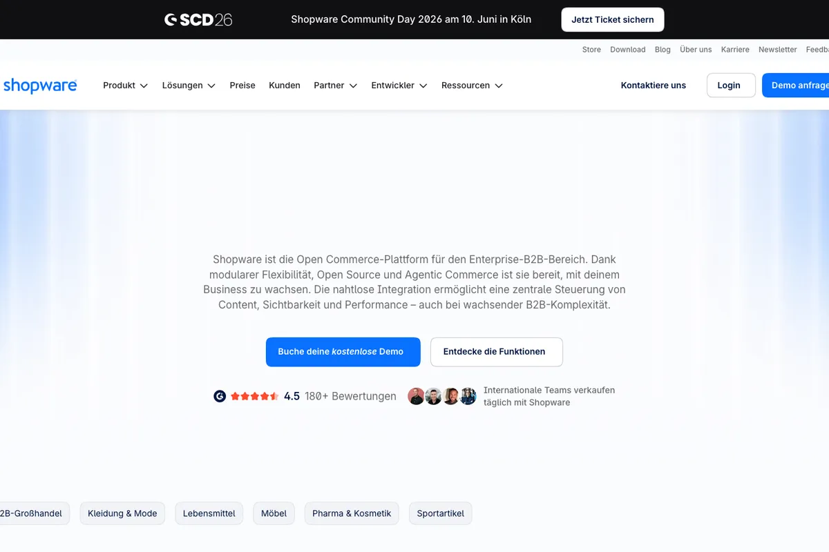 Shopware E-Commerce-Plattform — Open-Source-Lösung für den DACH-Mittelstand