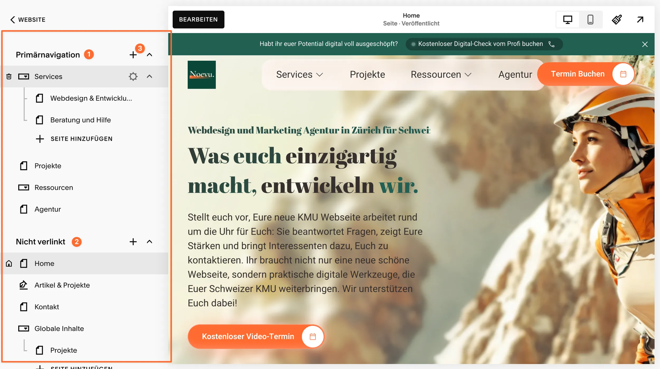 Squarespace Fluid Engine – Blocos disponíveis