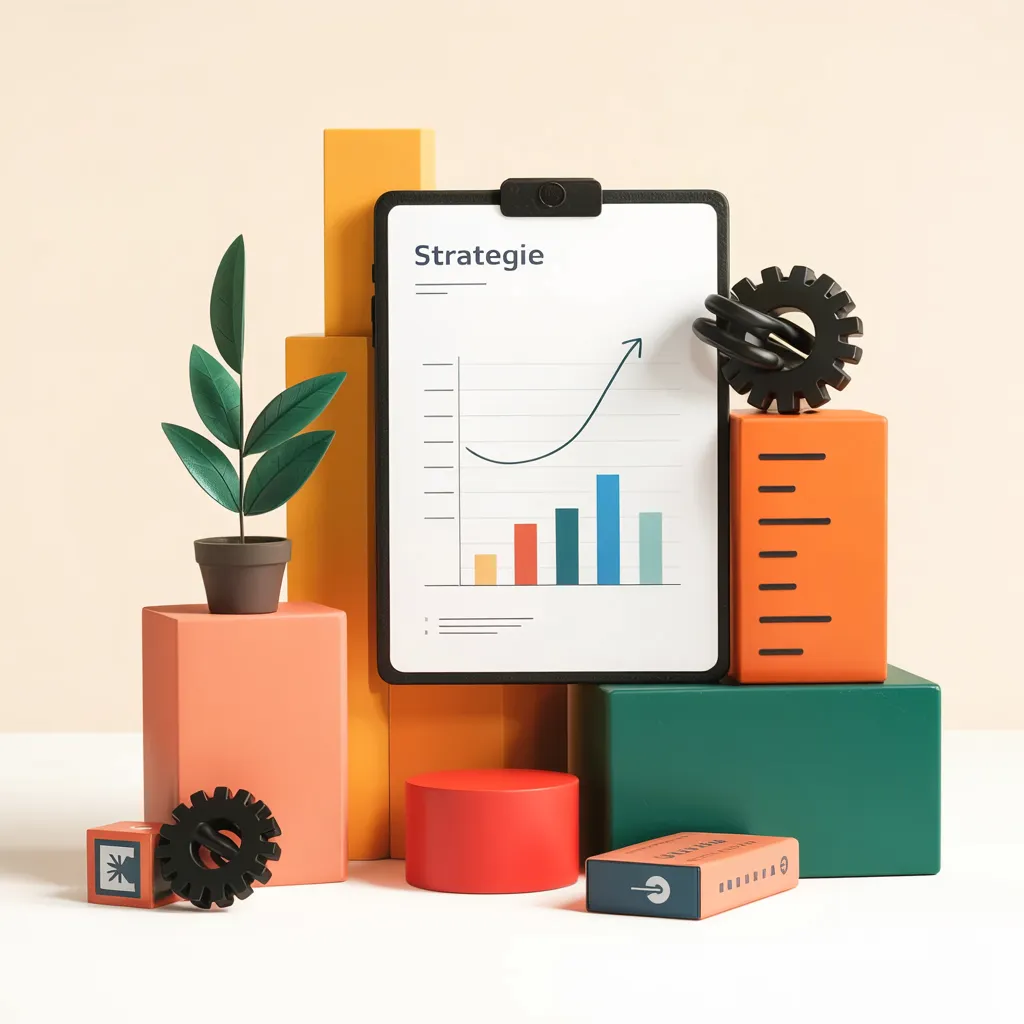 SEO und Marketing — Strategiepapier auf dem Tisch
